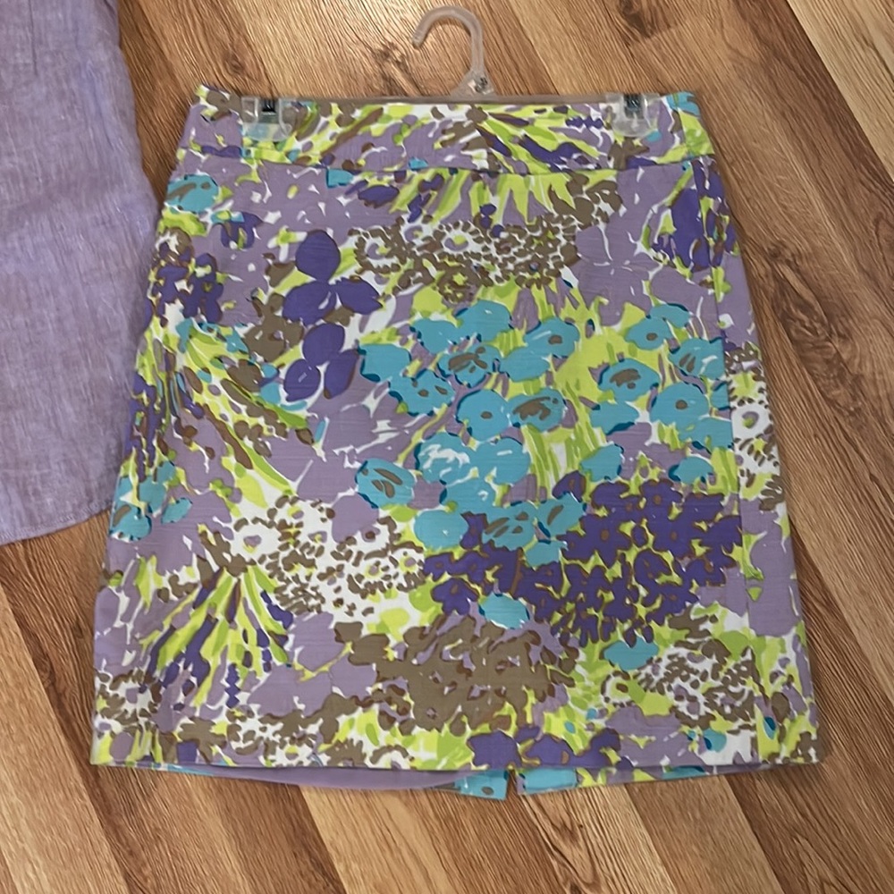 Talbots Multicolor Floral Skirt and matching top, size 2P